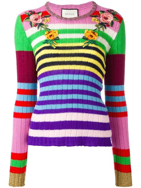 gucci sweater scandal|Gucci floral striped sweater.